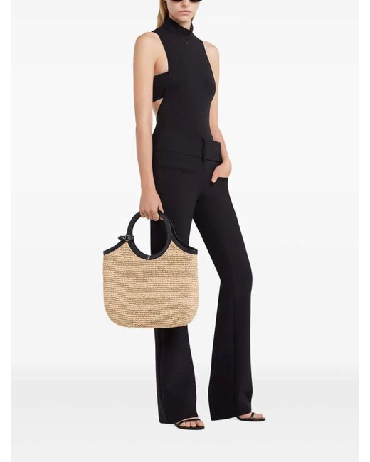 Courreges Natural Holy Raphia Tote Bag