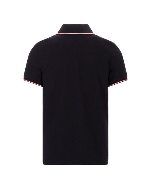 Moncler Black Ss Polo for men