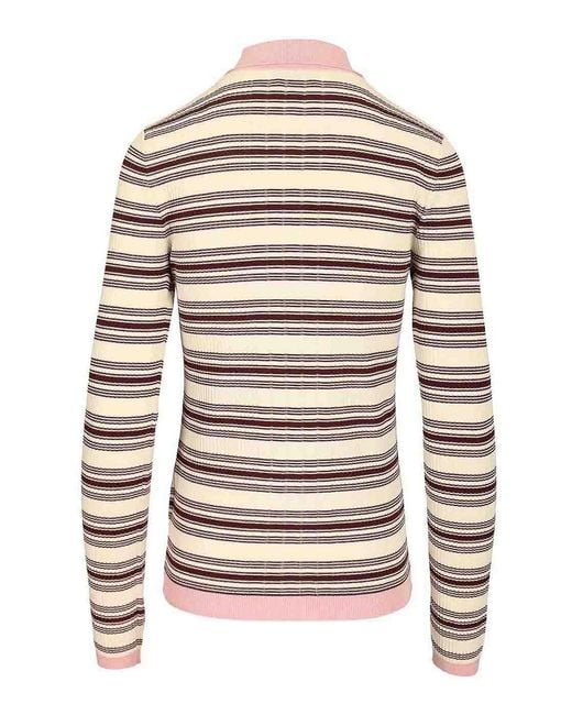 Moncler White Cotton Crepe Polo Shirt