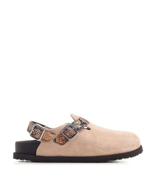 Birkenstock Tokio Cazador With Snake Leather 1774 in Natural for