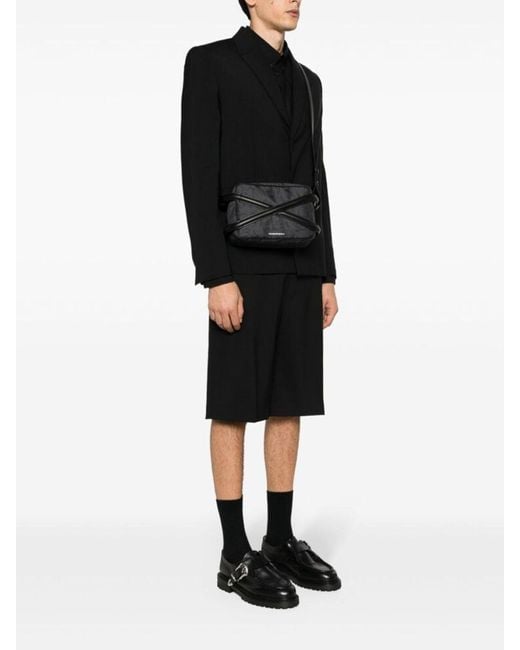 McQueen Black Cross Body Bags for men