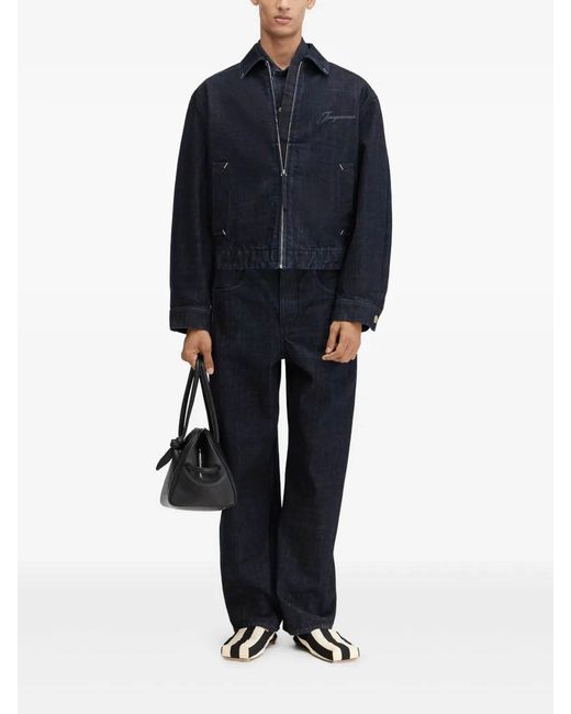 Jacquemus Blue Die Canevas De-Nmes Jeansjacke for men