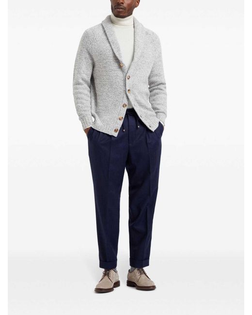 Brunello Cucinelli Blue Pants for men