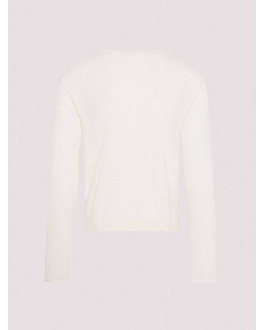 Our Legacy White Fine Henley T-Shirt for men