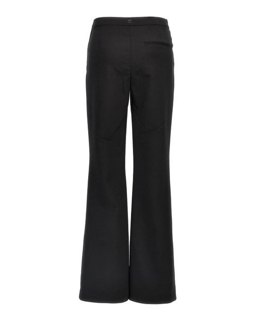 Courreges Black Oblique Tailored Pants