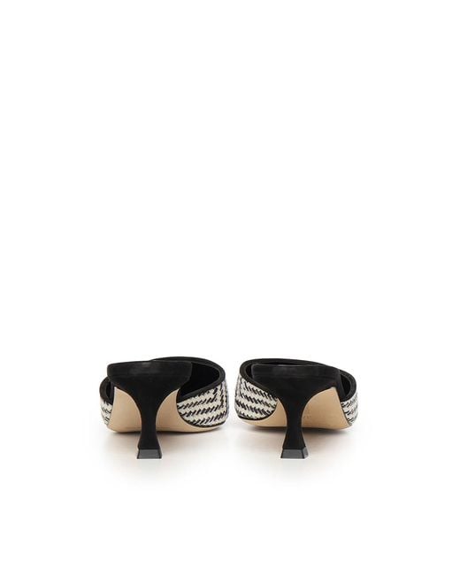 Manolo Blahnik White Carolyne Fabric Mules