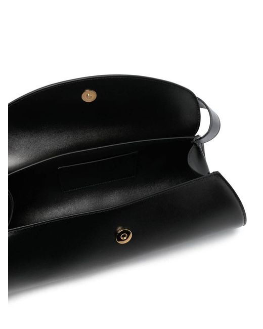 Jil Sander Black Cannolo Large Leather Shoulder Bag