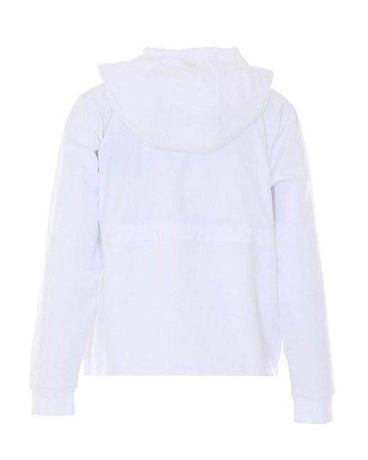Herno White Zipped Hoodie