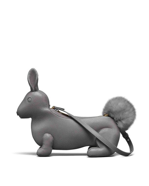 Thom Browne Gray Rabbit Shoulder Bag