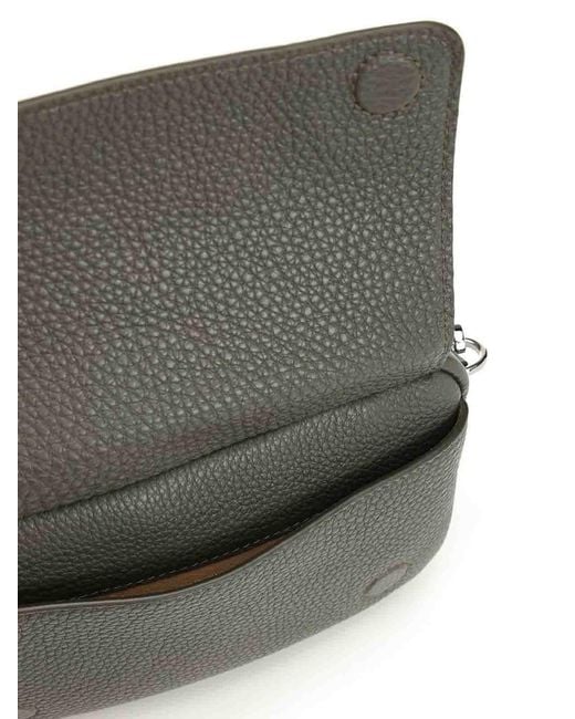 Loewe Gray Messenger Pebble Bag for men
