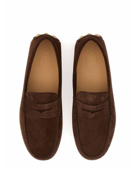 Tod's Brown Bubble Moccasin for men