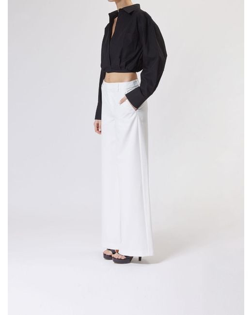 Moschino White Wide Pants