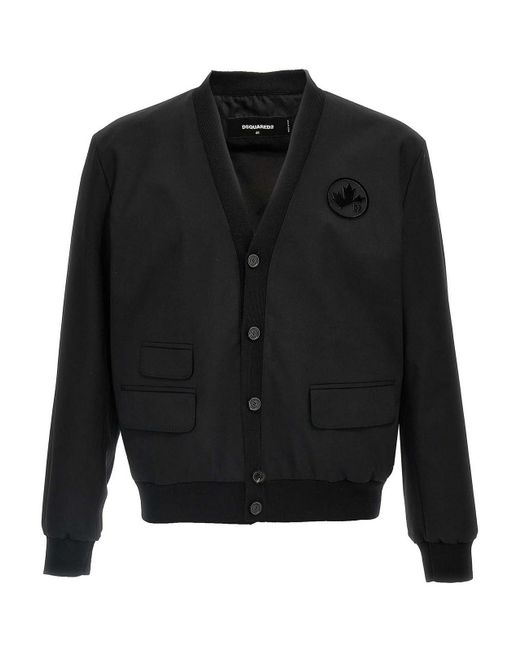 DSquared² Black Chic Worsted' Cardigan for men