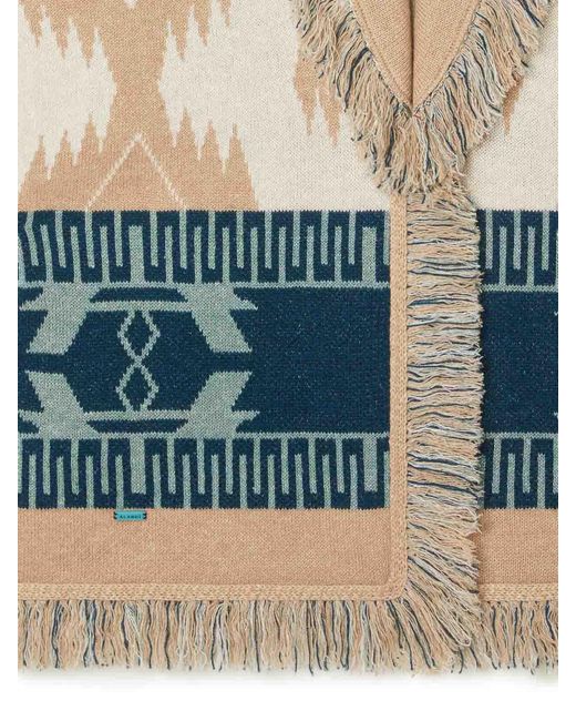 Alanui Blue Icon Jacquard Cardigan