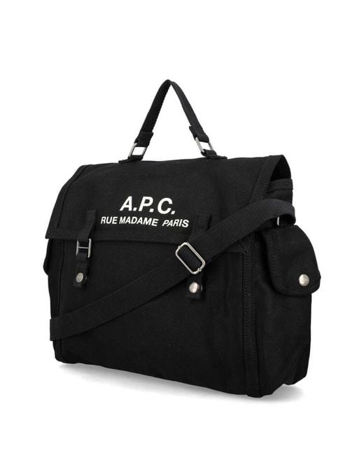 A.P.C. Black Cotton Beanie Cap for men
