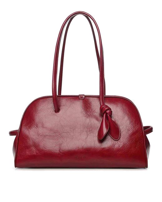 Jacquemus Red Le Turismo Leather Bowling Bag