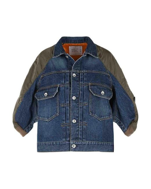 Sacai Blue Cotton Denim Jacket