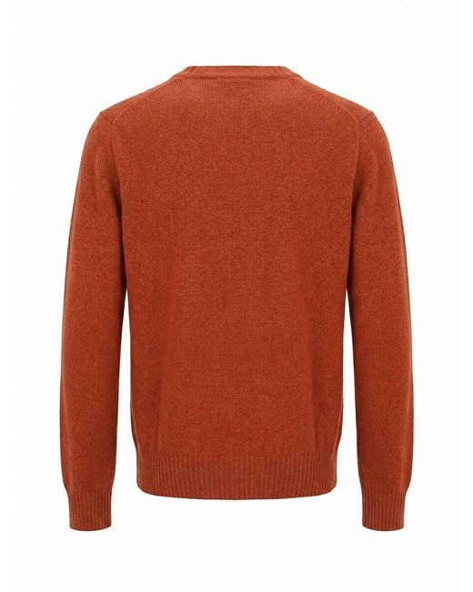 Malo Orange Cashmere Round Neck for men