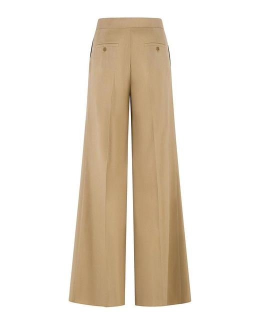 Max Mara Natural Bronte Virgin Wool Blend Pants