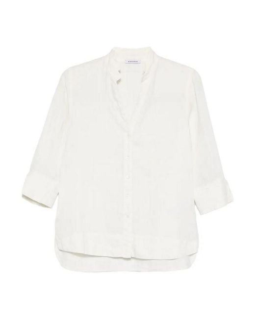 ROSSO35 White Linen Shirt