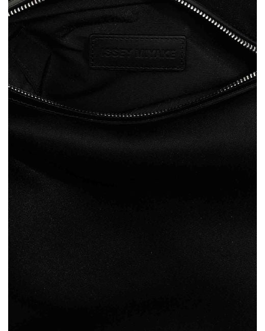 Pleats Please Issey Miyake Black Enveloping Square Shoulder Bag