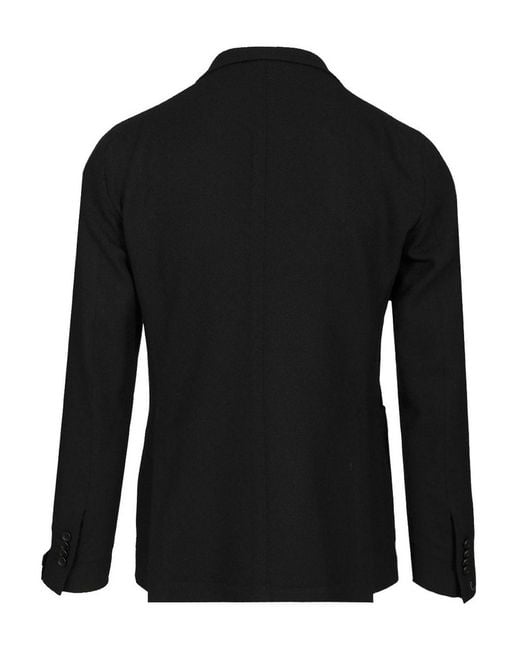 Tagliatore Black Unlined Wool Blazer for men