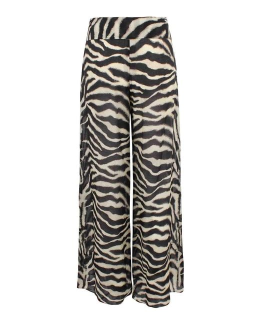 Ermanno Scervino Gray Wide Trousers