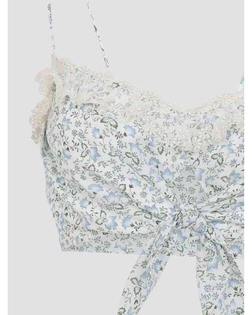 Ermanno Scervino Gray Silk Top