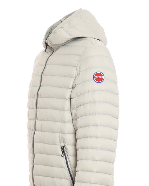 Colmar White Quilted Hooded Puffer Jacket for men