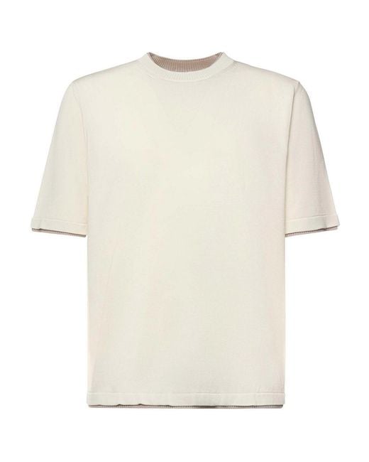 Eleventy White Cotton T-Shirt for men