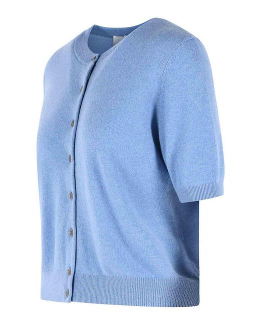 Lisa Yang Blue Marene' Cashmere Cardigan