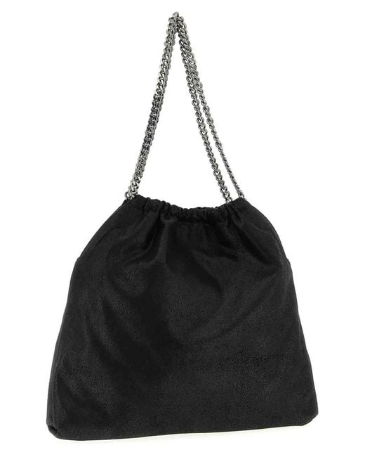 Stella McCartney Black Falabella Drawstring Shoulder Bag