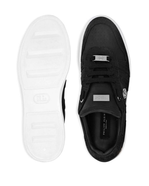 Philipp Plein Black Lace-Up Sneakers for men