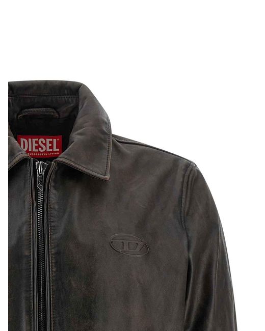 DIESEL Black L-Amar-Wrd Jacket for men