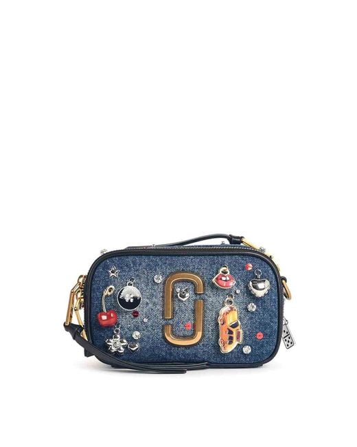 Marc Jacobs Blue The Trinket Charm Snapshot Denim Bag