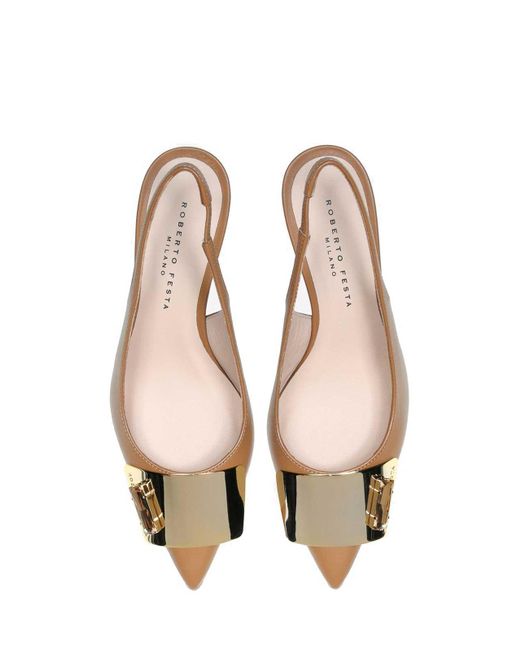 Roberto Festa Natural Chanel Slingback