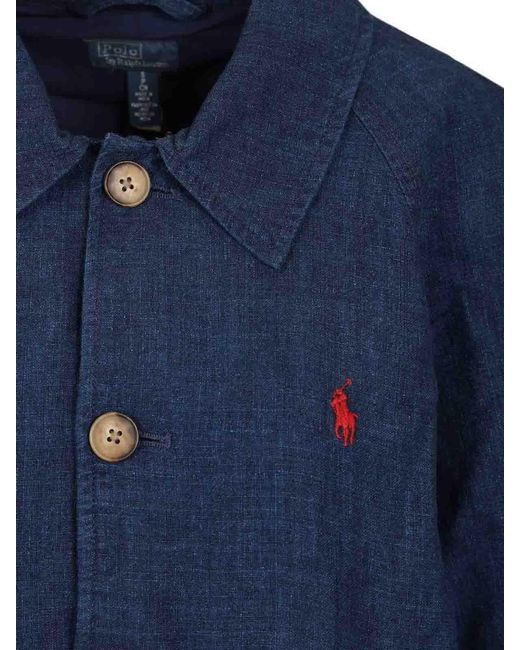 Polo Ralph Lauren Blue Dlav Linen Jacket