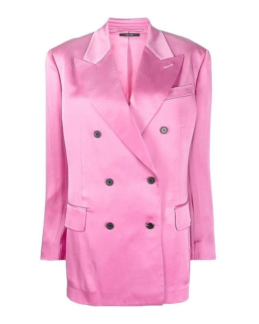 Tom Ford Pink Double-Breasted Blazer