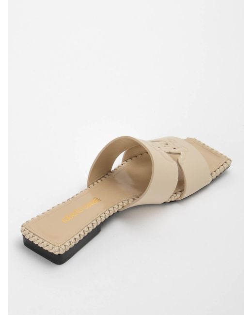 Roberto Cavalli White Sandals