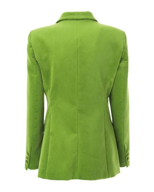Vivetta Green Stretch Velvet Blazer