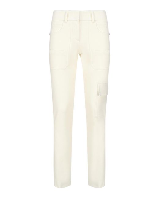 Genny White Trousers With Cargo Pockets