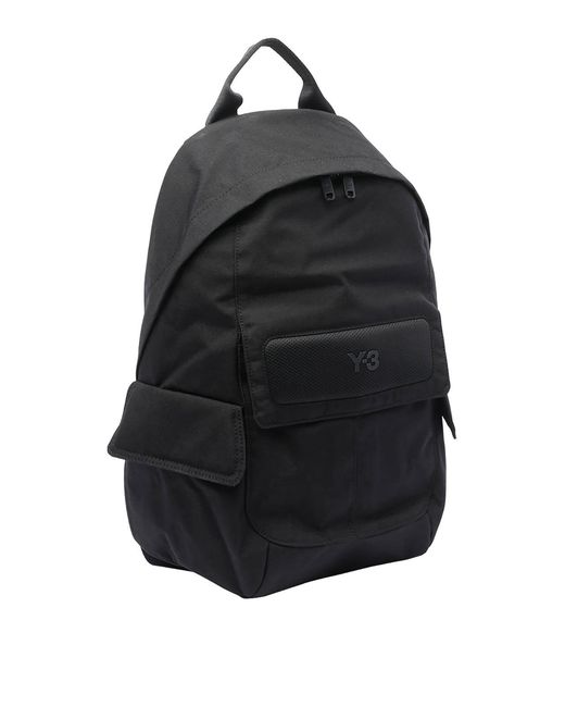 Y-3 Black Adidas Backpack for men
