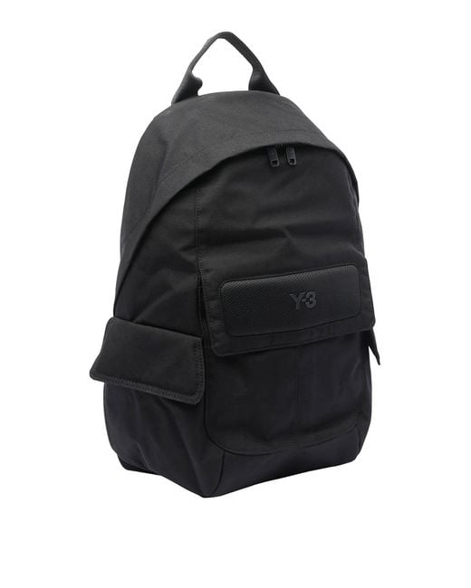 Y-3 Black Adidas Backpack for men