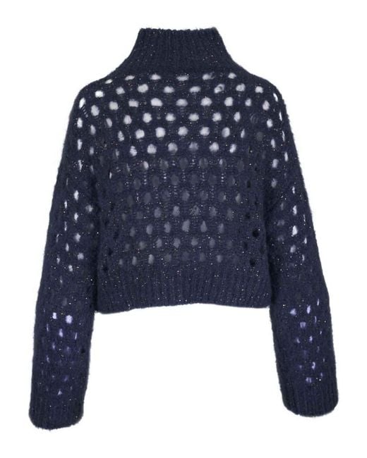 Brunello Cucinelli Blue Turtleneck