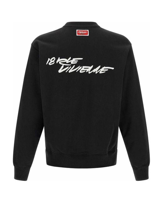 KENZO Black Logo Print Sweatshirt for men