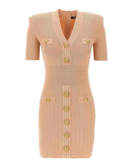 Balmain Natural Mini Dress