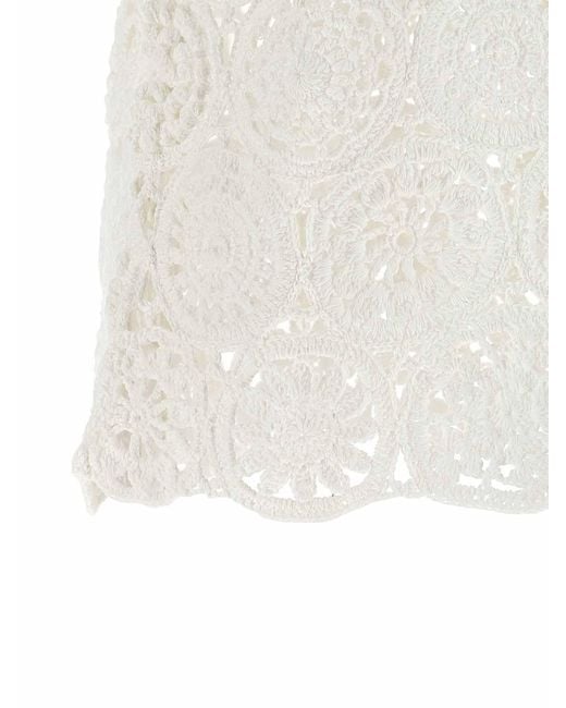 Comme des Garçons White Macram T-Shirt