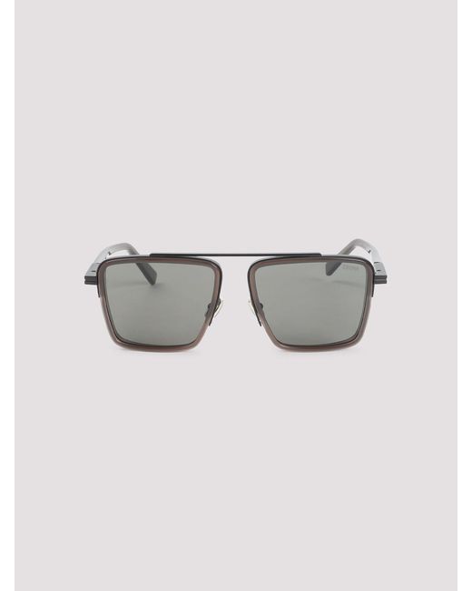 Zegna Metallic Acetate Sunglasses for men