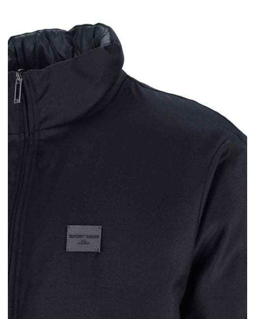 Emporio Armani Blue Reversible Down Jacket for men