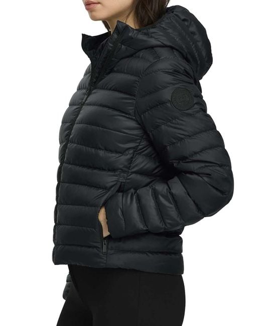 Canada Goose Black Aethera Tonal Label Hooded Jacket